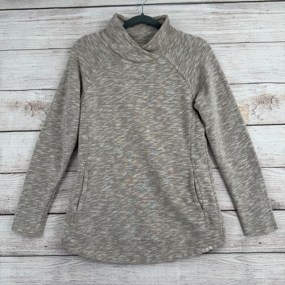prAna Calexa Tunic Sweater Womens Small Beige White Heathered